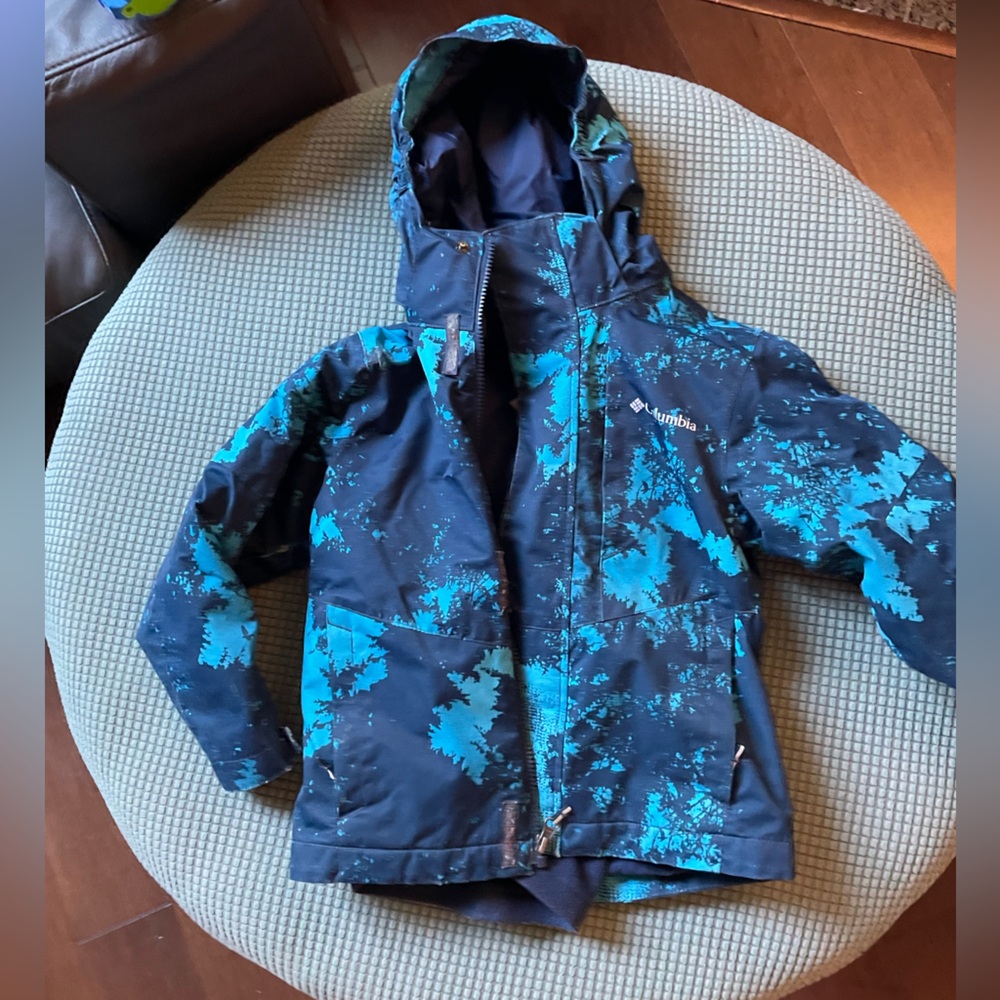 Columbia Kids Teal and Black Raincoat